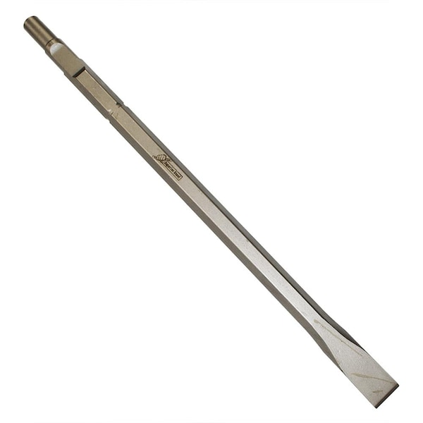 Superior Steel 1 Inch Flat Chisel Round Hex/ Spline Hammer Shank 18 Inch Long SC8812 - main